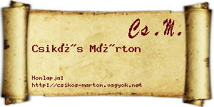 Csikós Márton névjegykártya